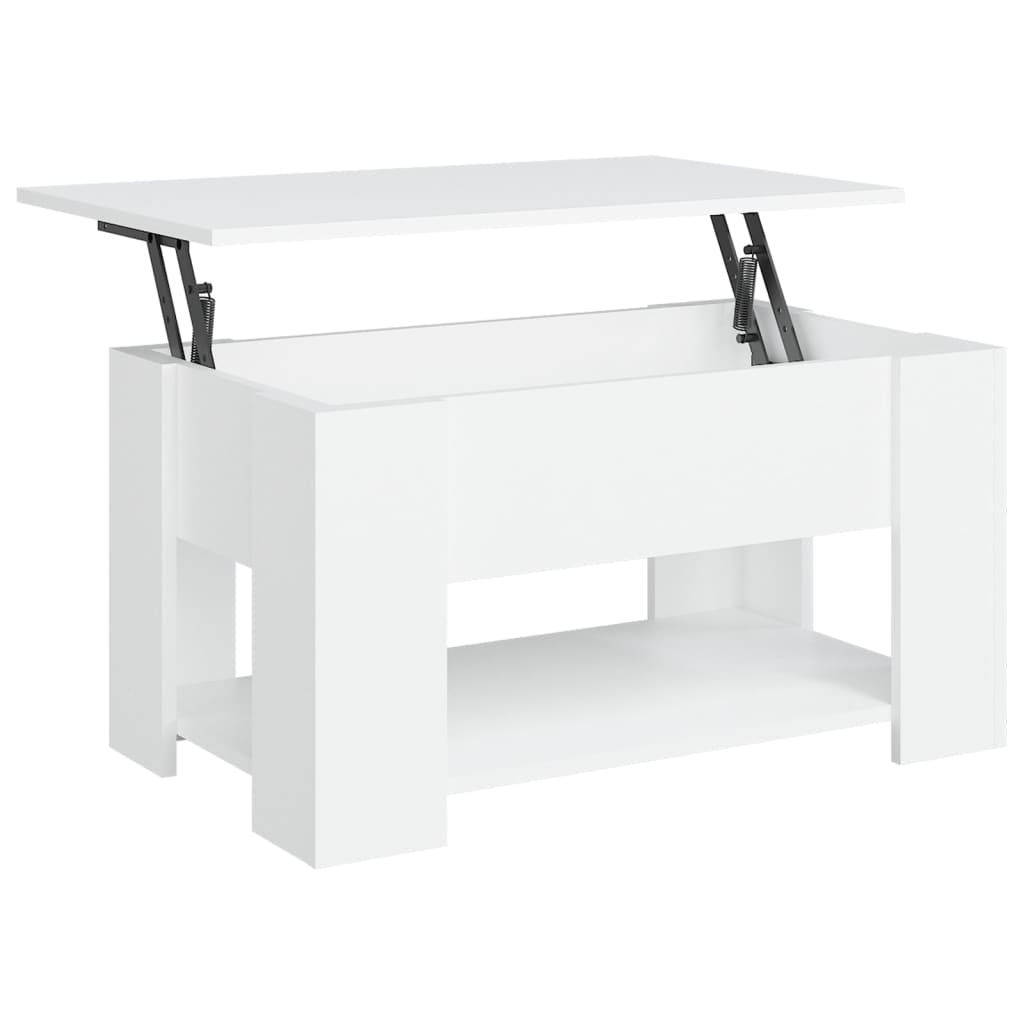 vidaXL Coffee Table White 31.1"x19.3"x16.1" Engineered Wood