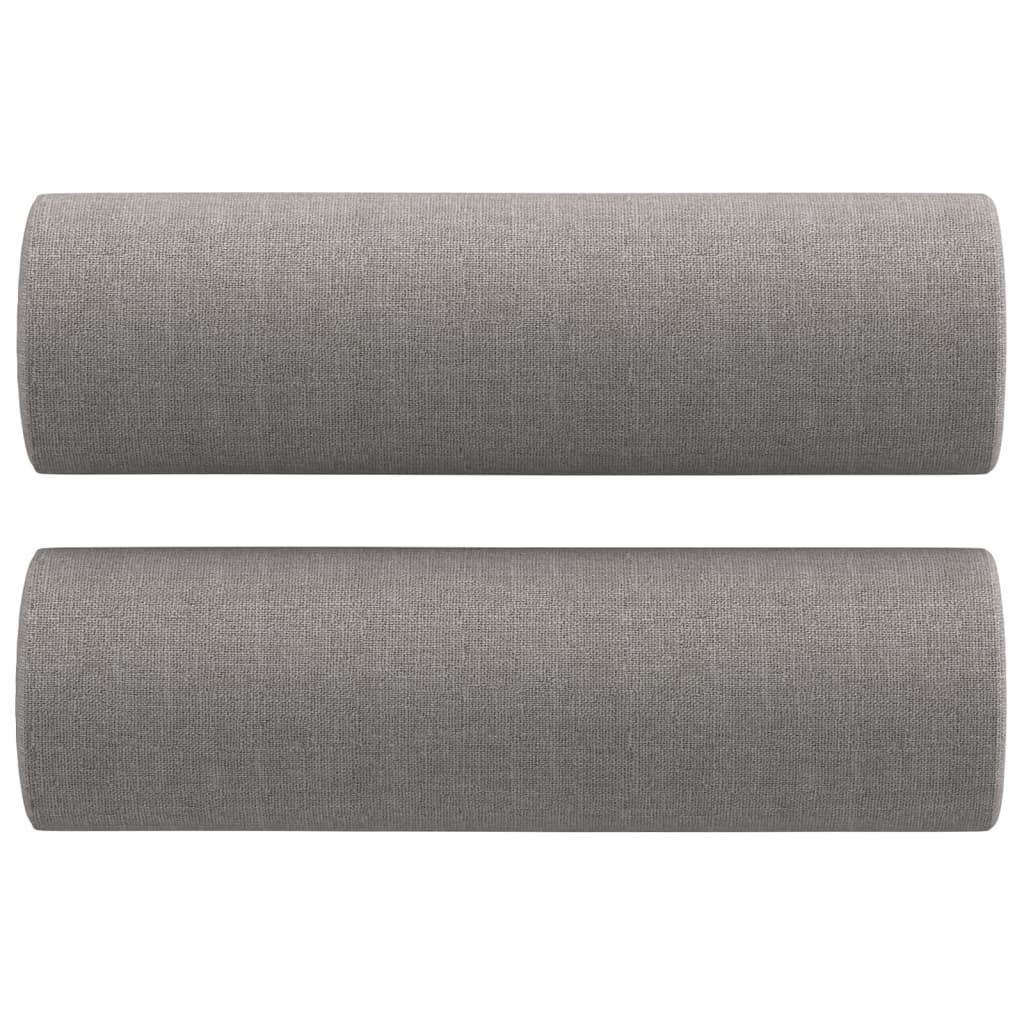vidaXL 3-Seater Sofa with Pillows&Cushions Light Gray 82.7" Fabric