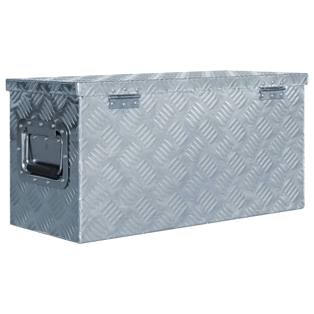 vidaXL Aluminum Box 24.2"x10.4"x11.8" Silver