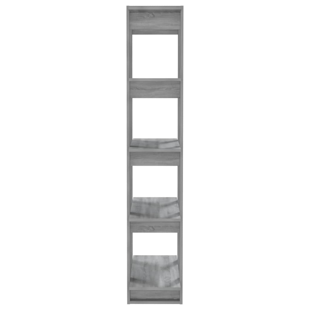 vidaXL Book Cabinet/Room Divider Gray Sonoma 31.5"x11.8"x63" Chipboard