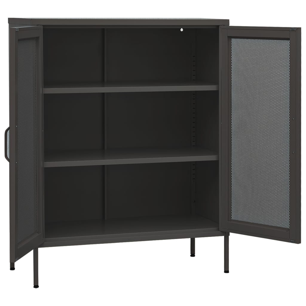 vidaXL Storage Cabinet Anthracite 31.5"x13.8"x40" Steel