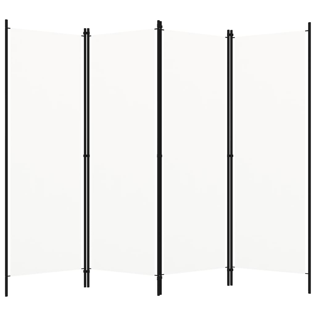 vidaXL 4-Panel Room Divider Cream White 78.7"x70.9"