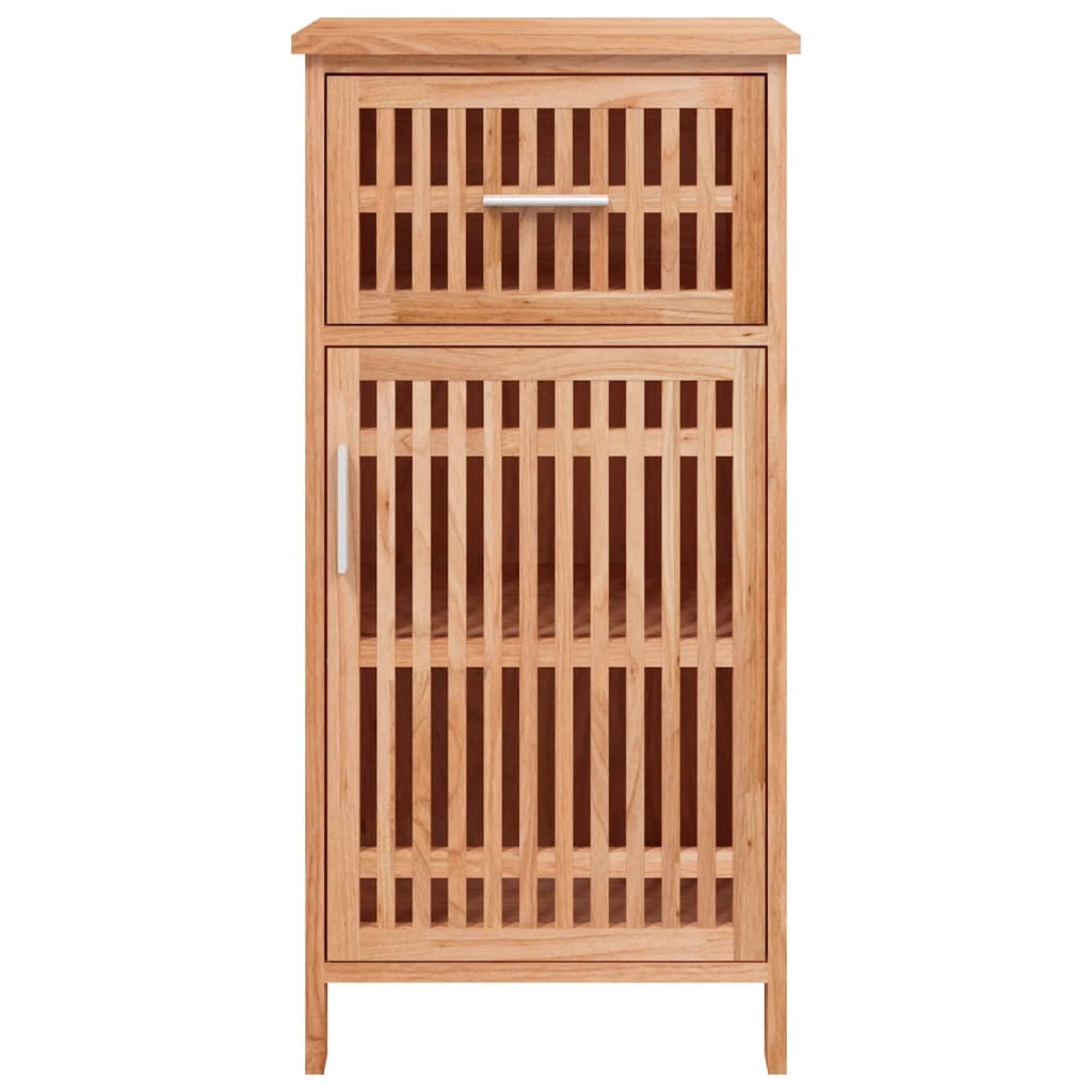 vidaXL Bathroom Cabinet 16.5"x11.4"x32.3" Solid Wood Walnut