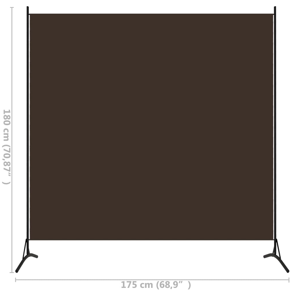 vidaXL 1-Panel Room Divider Brown 68.9"x70.9"