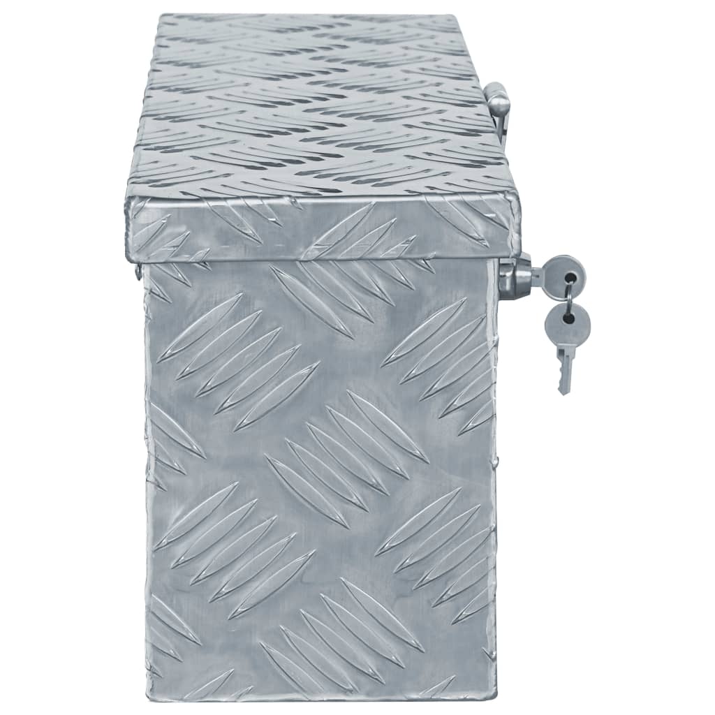 vidaXL Aluminum Box 19.1"x5.5"x7.9" Silver