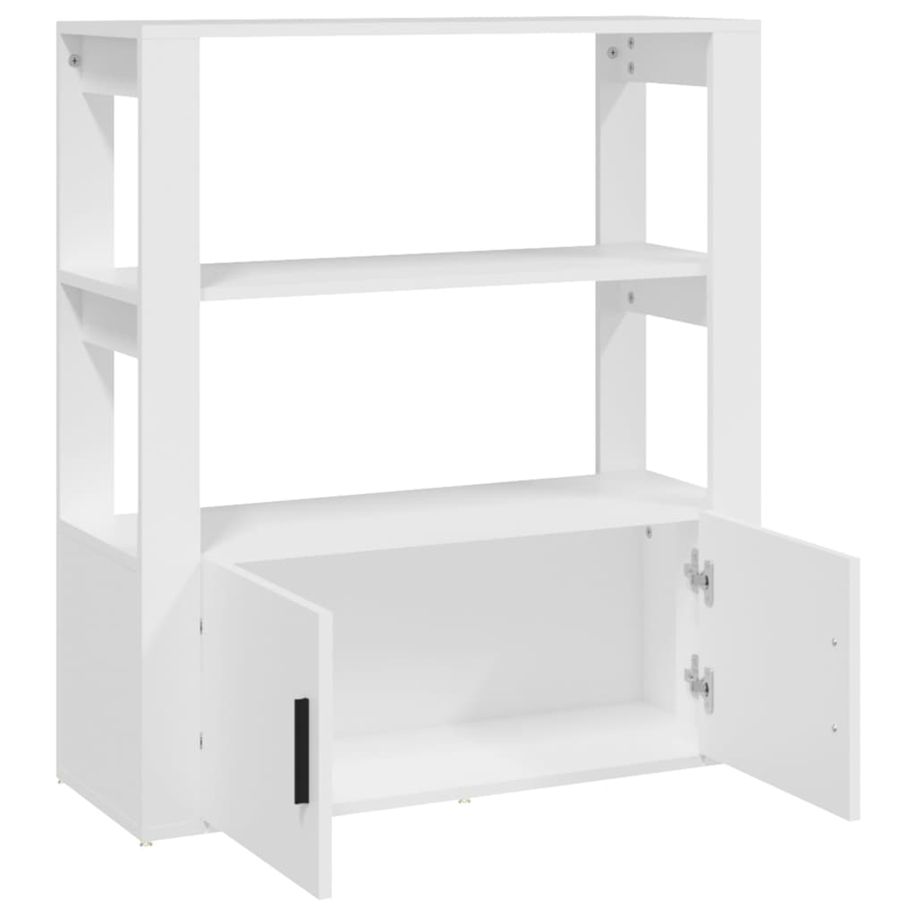 vidaXL Sideboard White 31.5"x11.8"x35.4" Engineered Wood