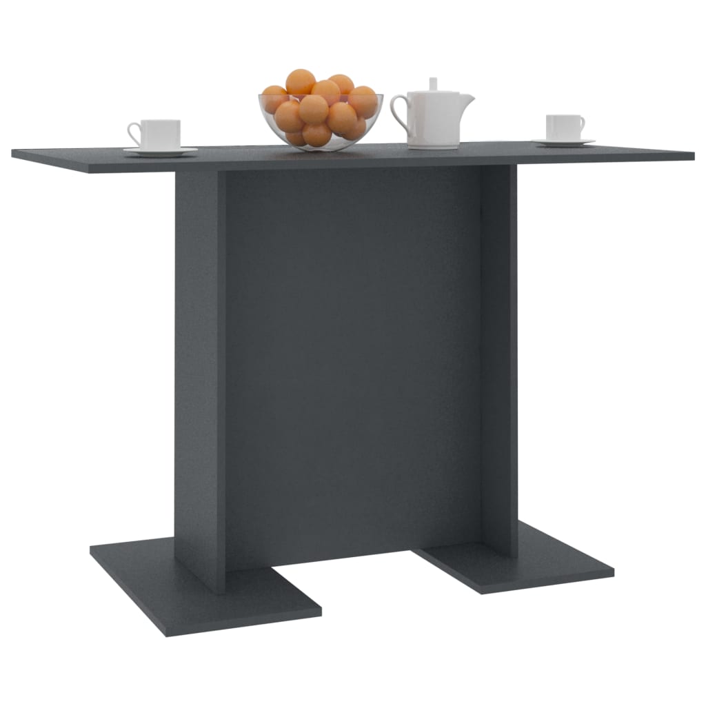 vidaXL Dining Table Gray 43.3"x23.6"x29.5" Engineered Wood
