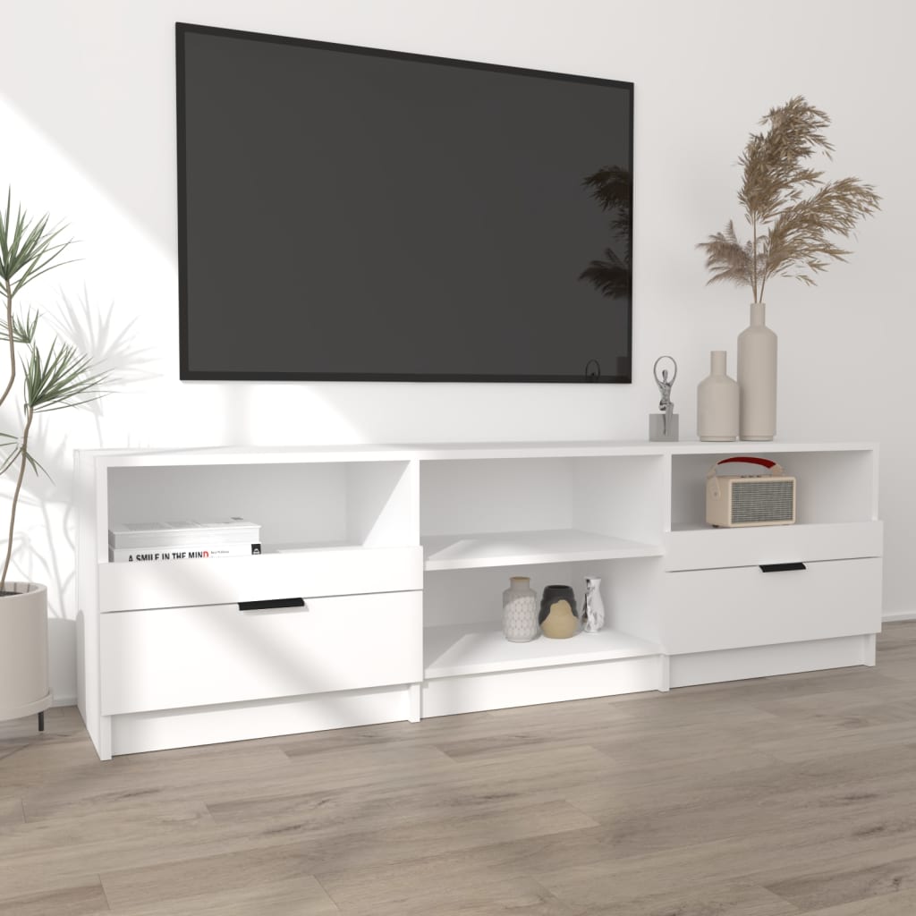 vidaXL TV Stand White 59.1"x13.2"x17.7" Engineered Wood