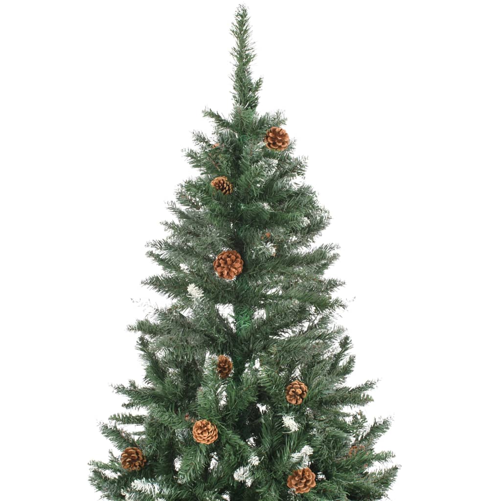 vidaXL Artificial Christmas Tree with LEDs&Ball Set 82.7"