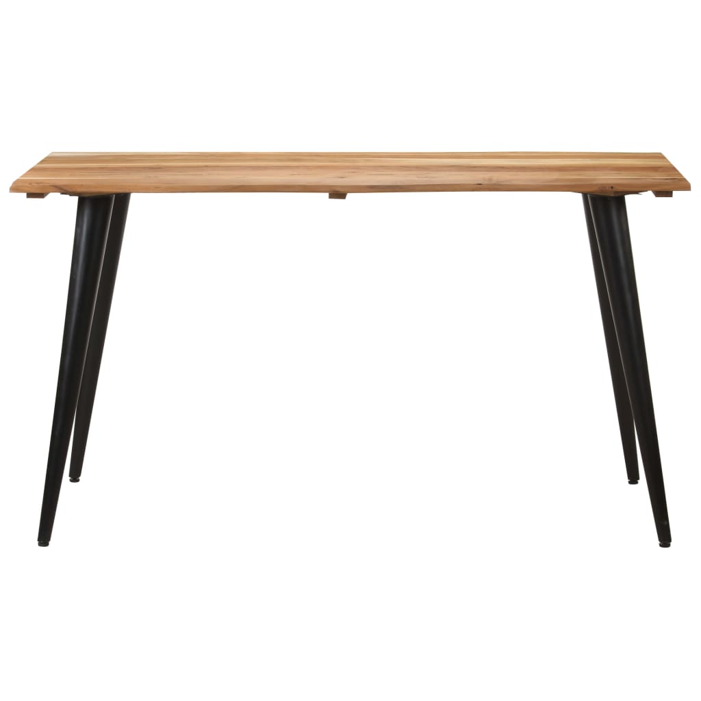 vidaXL Dining Table with Live Edges 55.1"x23.6"x29.5" Solid Acacia Wood