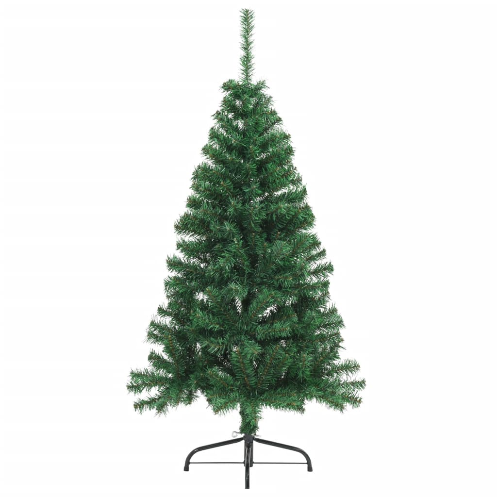 vidaXL Artificial Half Christmas Tree with Stand Green 5 ft PVC