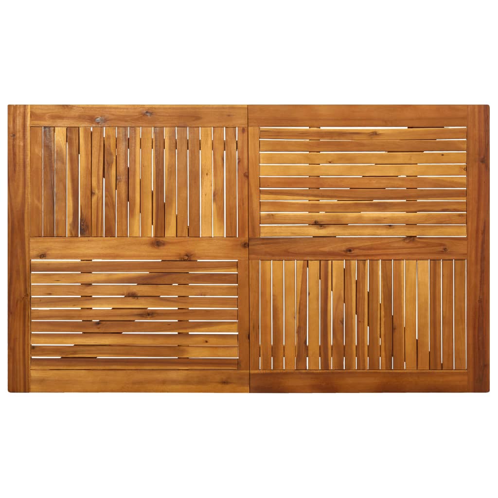 vidaXL Patio Table 59.1"x35.4"x29.5" Solid Acacia Wood