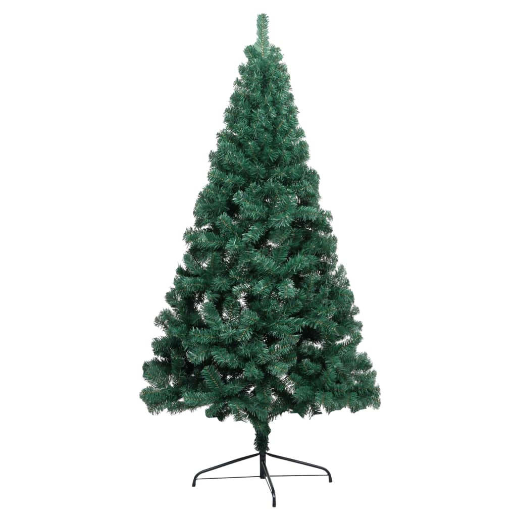 vidaXL Artificial Half Pre-lit Christmas Tree with Ball Set Green 82.7"