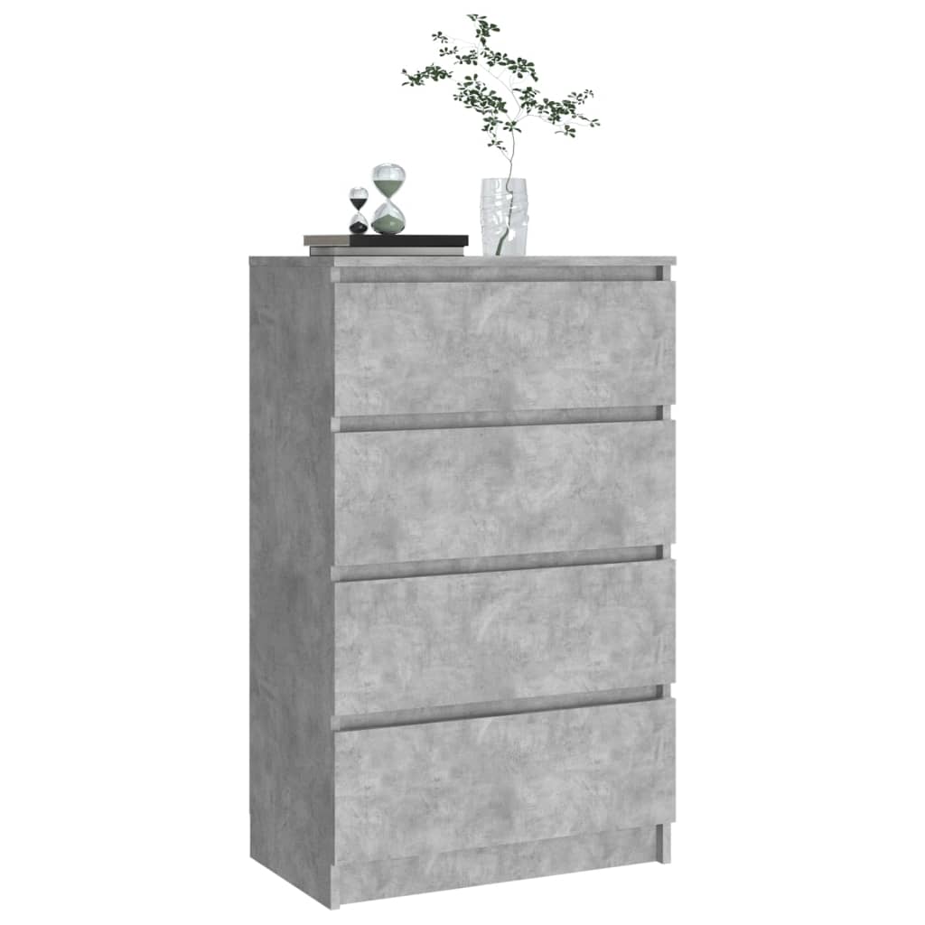 vidaXL Sideboard Concrete Gray 23.6"x13.8"x38.8" Engineered Wood