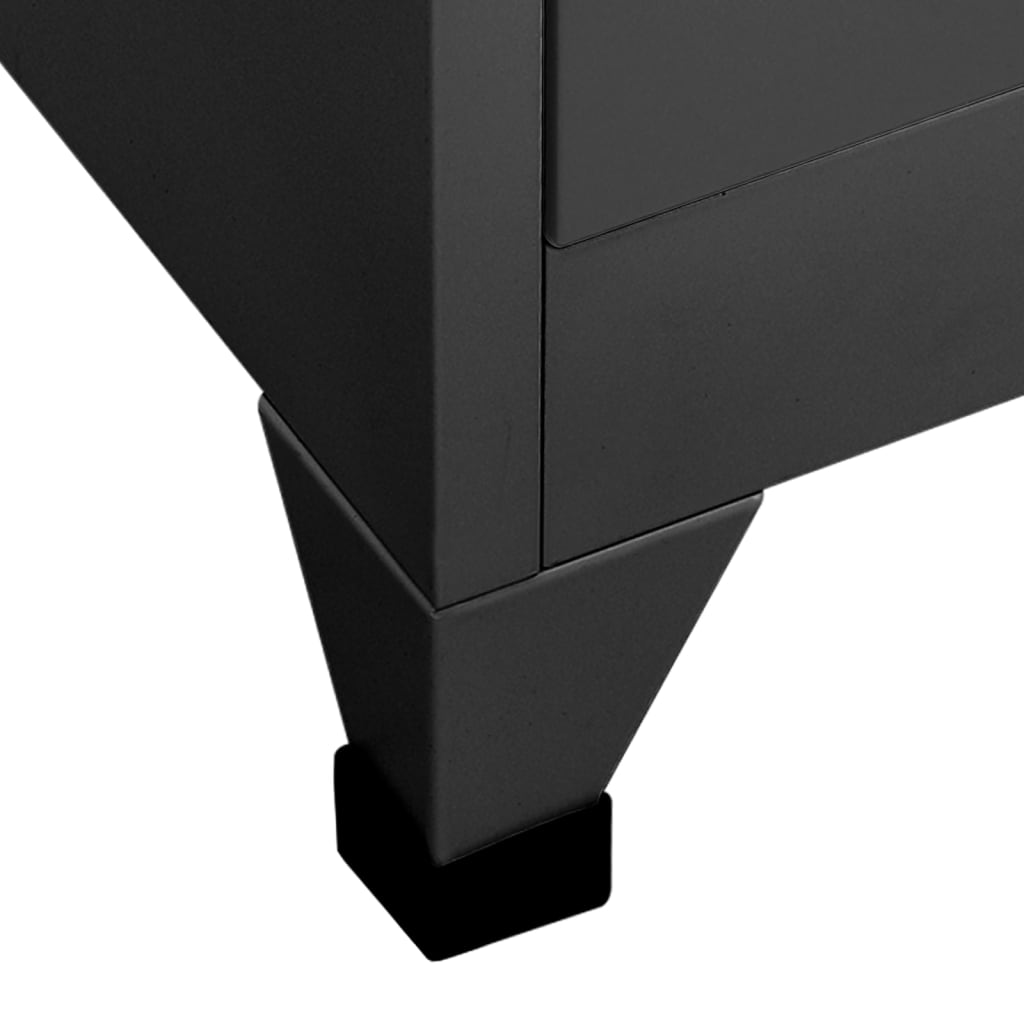 vidaXL Locker Cabinet Anthracite 35.4"x15.7"x70.9" Steel