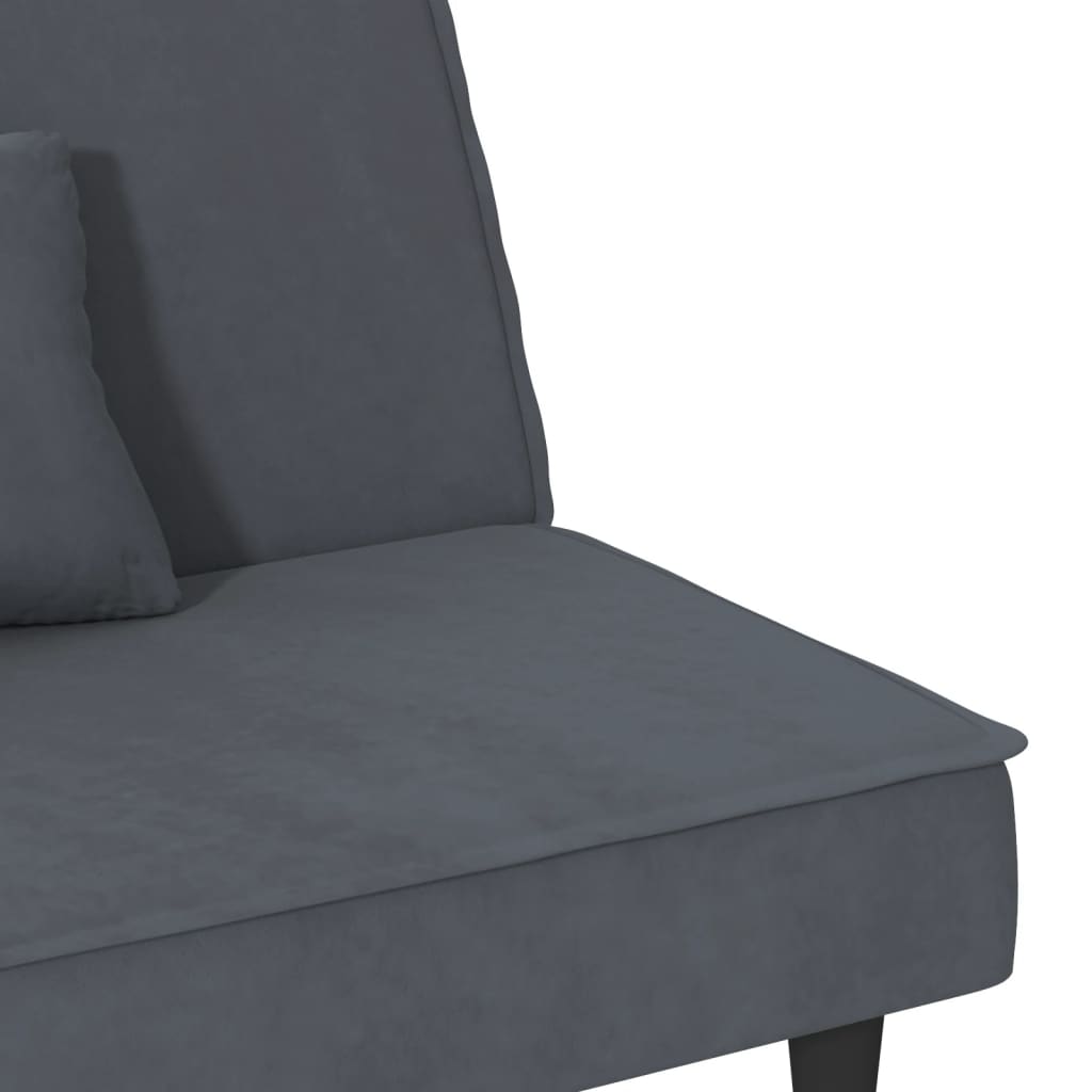 vidaXL Sofa Bed Dark Gray Velvet