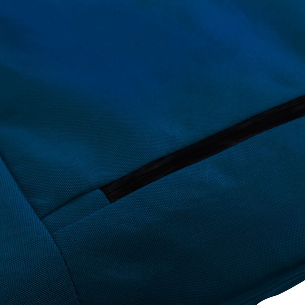 vidaXL Foldable Sunlounger Oxford Fabric Navy Blue