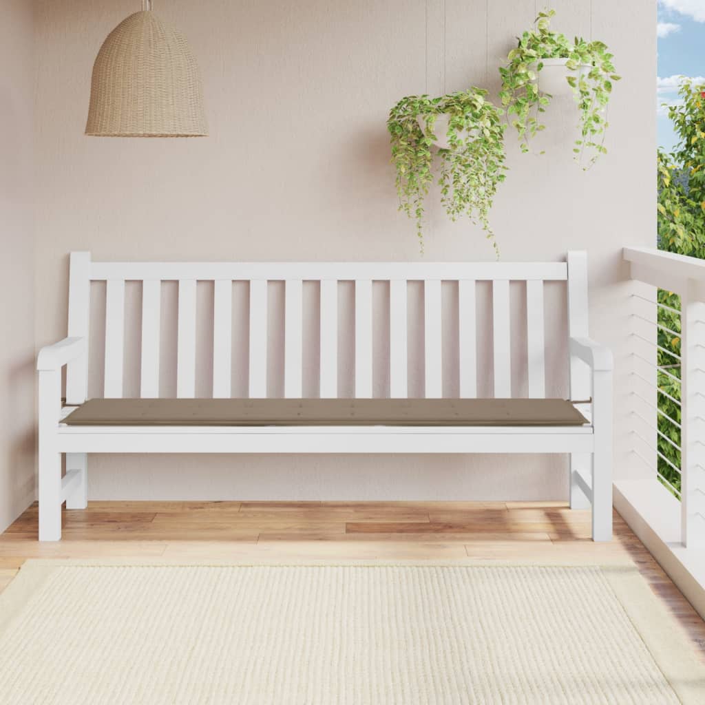 vidaXL Garden Bench Cushion Taupe 78.7"x19.7"x1.2" Oxford Fabric
