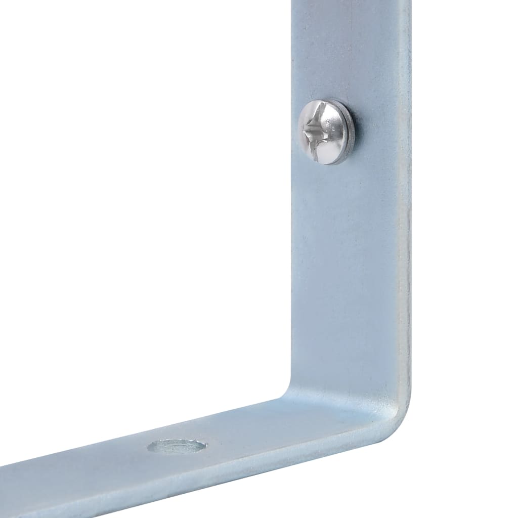 vidaXL Support Brackets for Fence Post 2 pcs Galvanized Steel