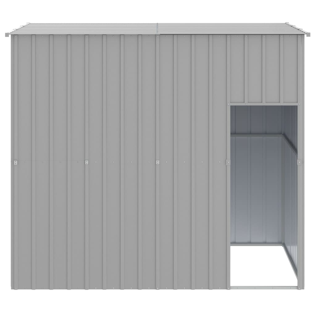 vidaXL Dog House with Roof Light Gray 84.3"x60.2"x71.3" Galvanized Steel