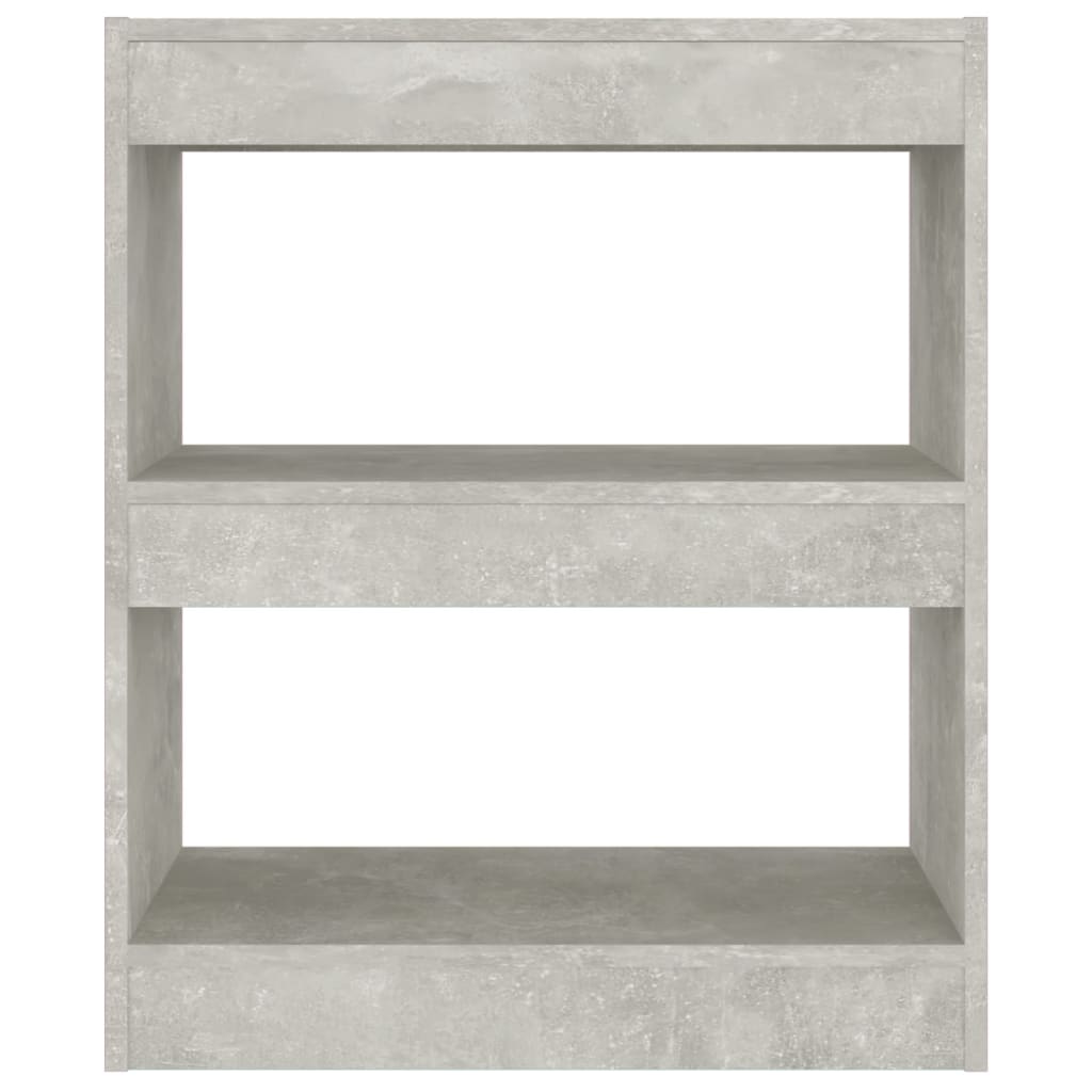 vidaXL Book Cabinet/Room Divider Concrete Gray 23.6"x11.8"x28.3"