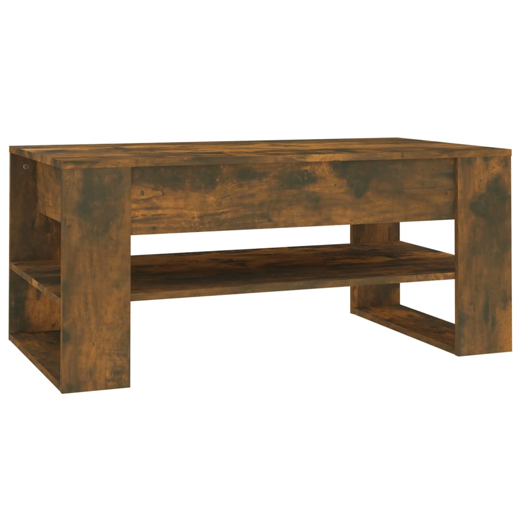 vidaXL Coffee Table Smoked Oak 40.2"x21.7"x17.7" Engineered Wood