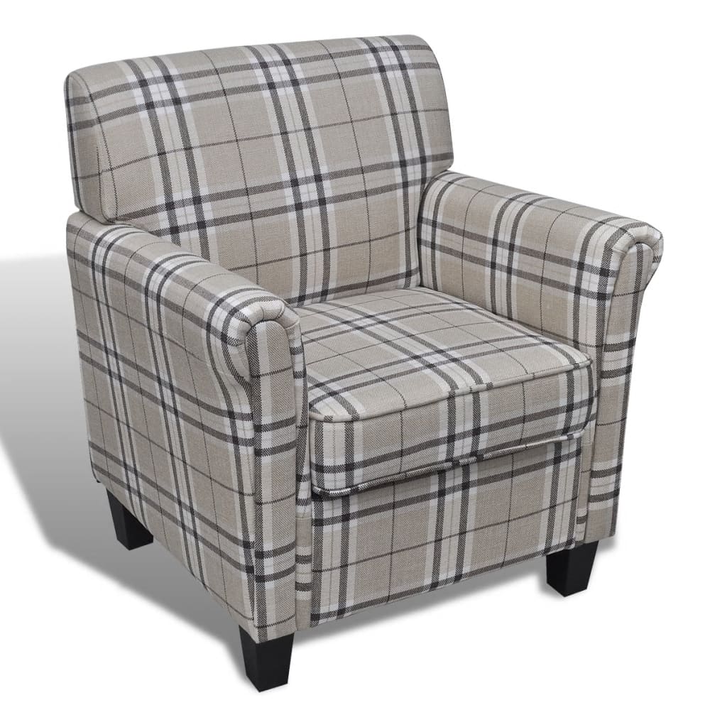 vidaXL Sofa Chair Cream White Fabric