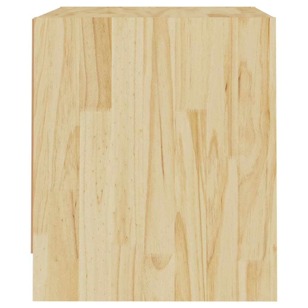 vidaXL Bedside Cabinet 15.7"x12"x14" Solid Wood Pine