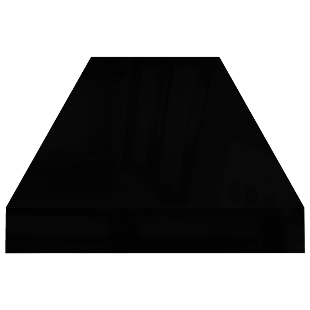 vidaXL Floating Wall Shelf High Gloss Black 35.4"x9.3"x1.5" MDF