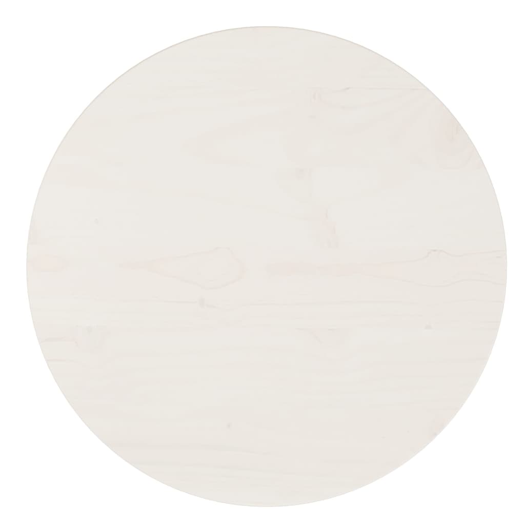 vidaXL Table Top White Ø15.7"x1" Solid Wood Pine