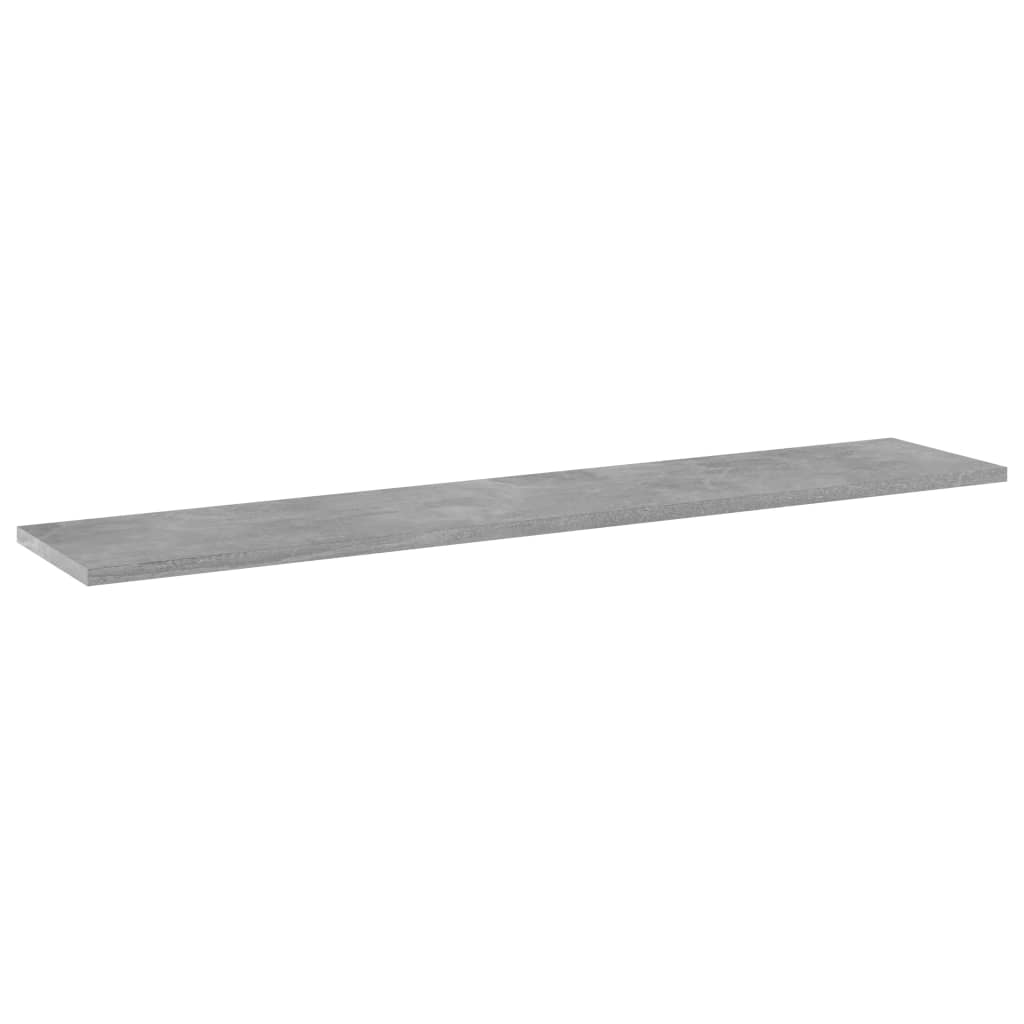 vidaXL Bookshelf Boards 4 pcs Concrete Gray 39.4"x7.9"x0.6" Chipboard