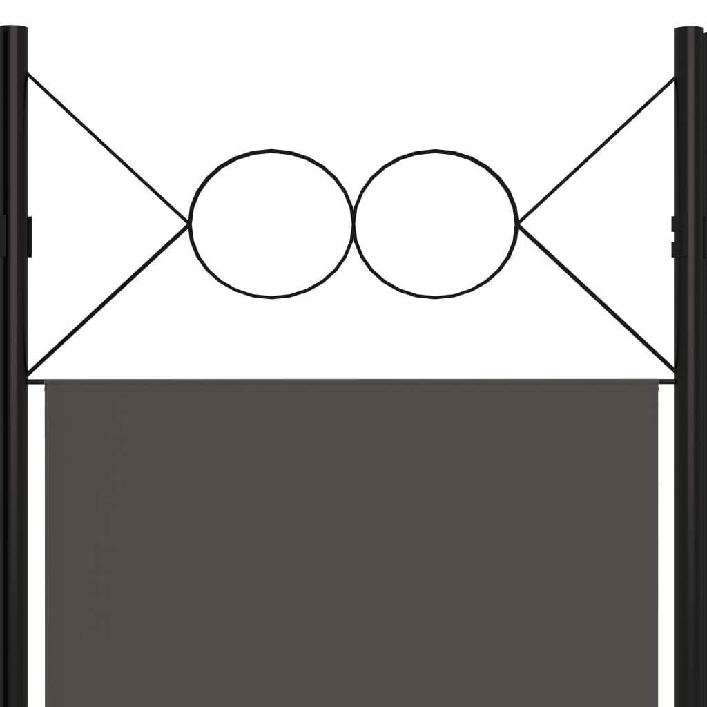 vidaXL 5-Panel Room Divider Anthracite 78.7"x70.9"