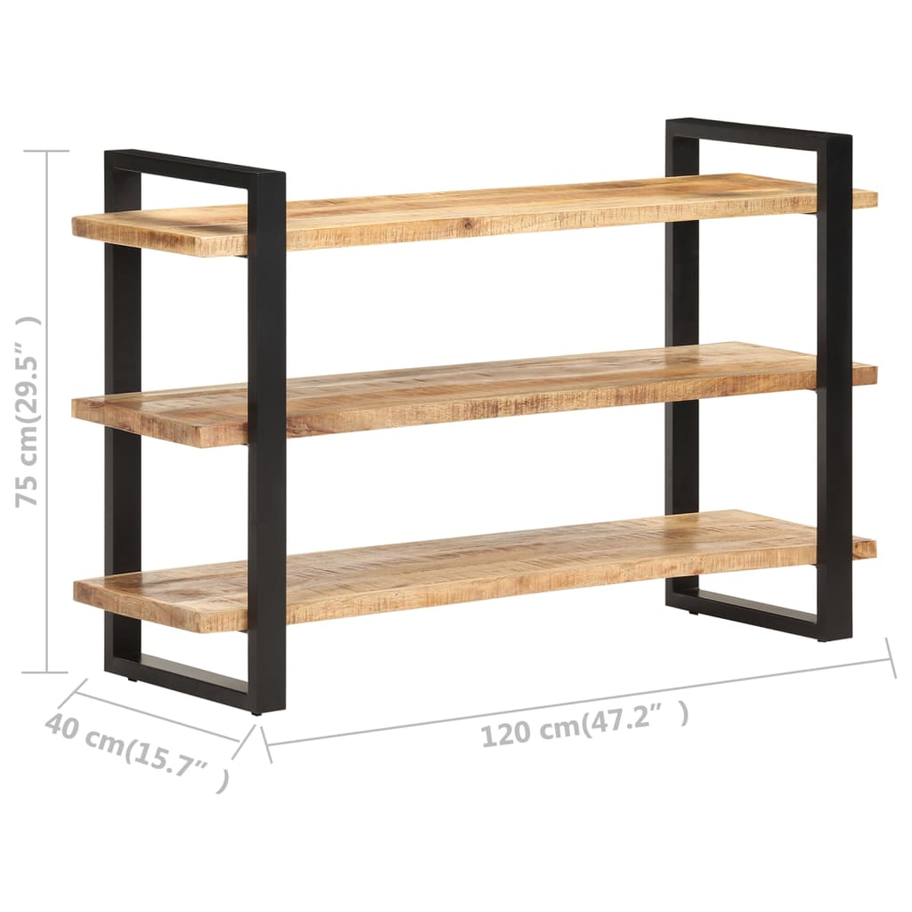 vidaXL Sideboard with 3 Shelves 47.2"x15.7"x29.5" Rough Mango Wood