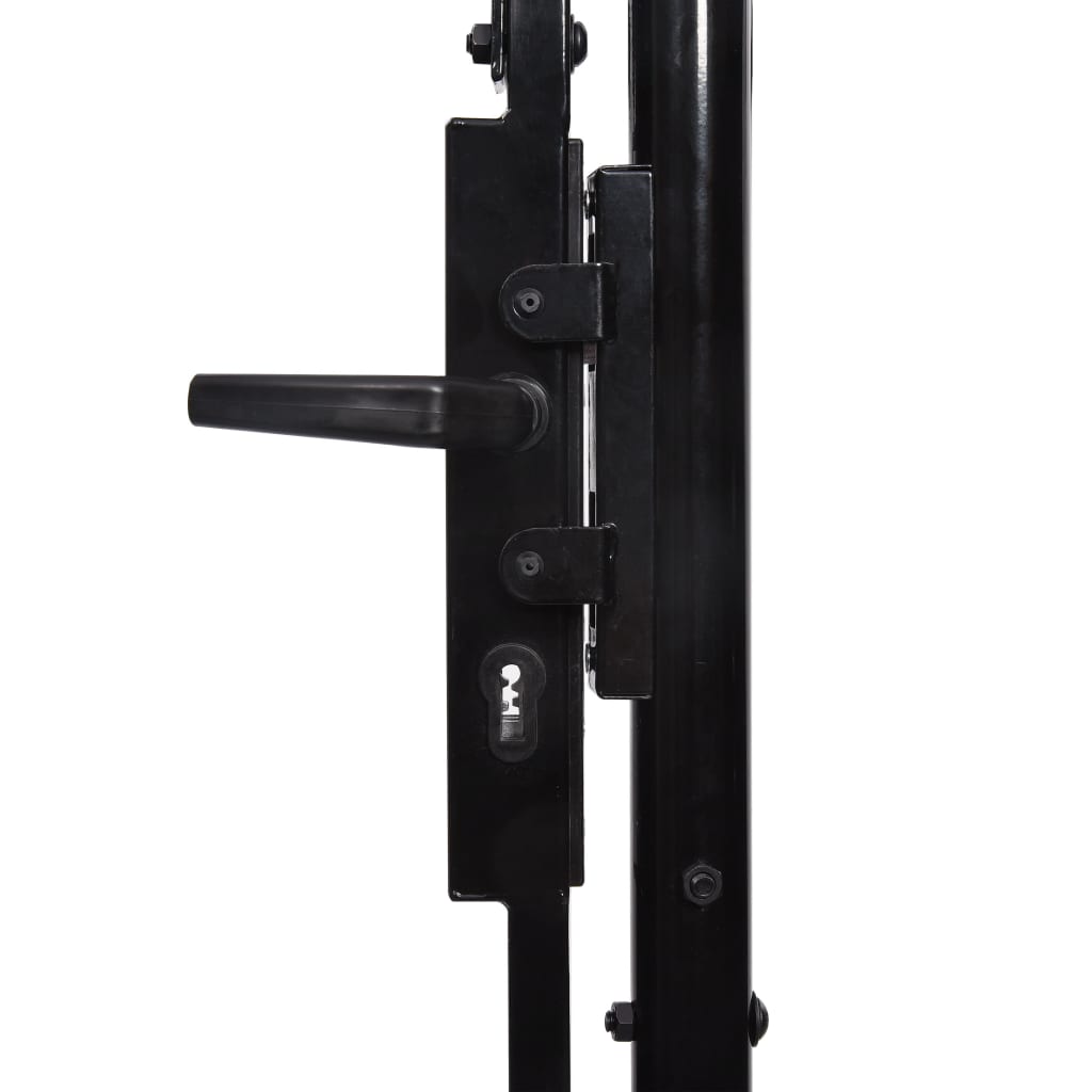 vidaXL Double Door Fence Gate with Spear Top 157.5"x68.9"