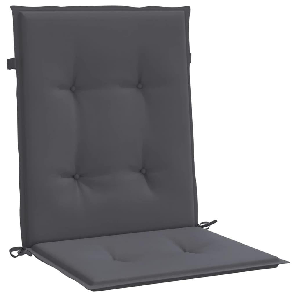 vidaXL Garden Lowback Chair Cushions 6 pcs Anthracite 39.4"x19.7"x1.2" Oxford Fabric