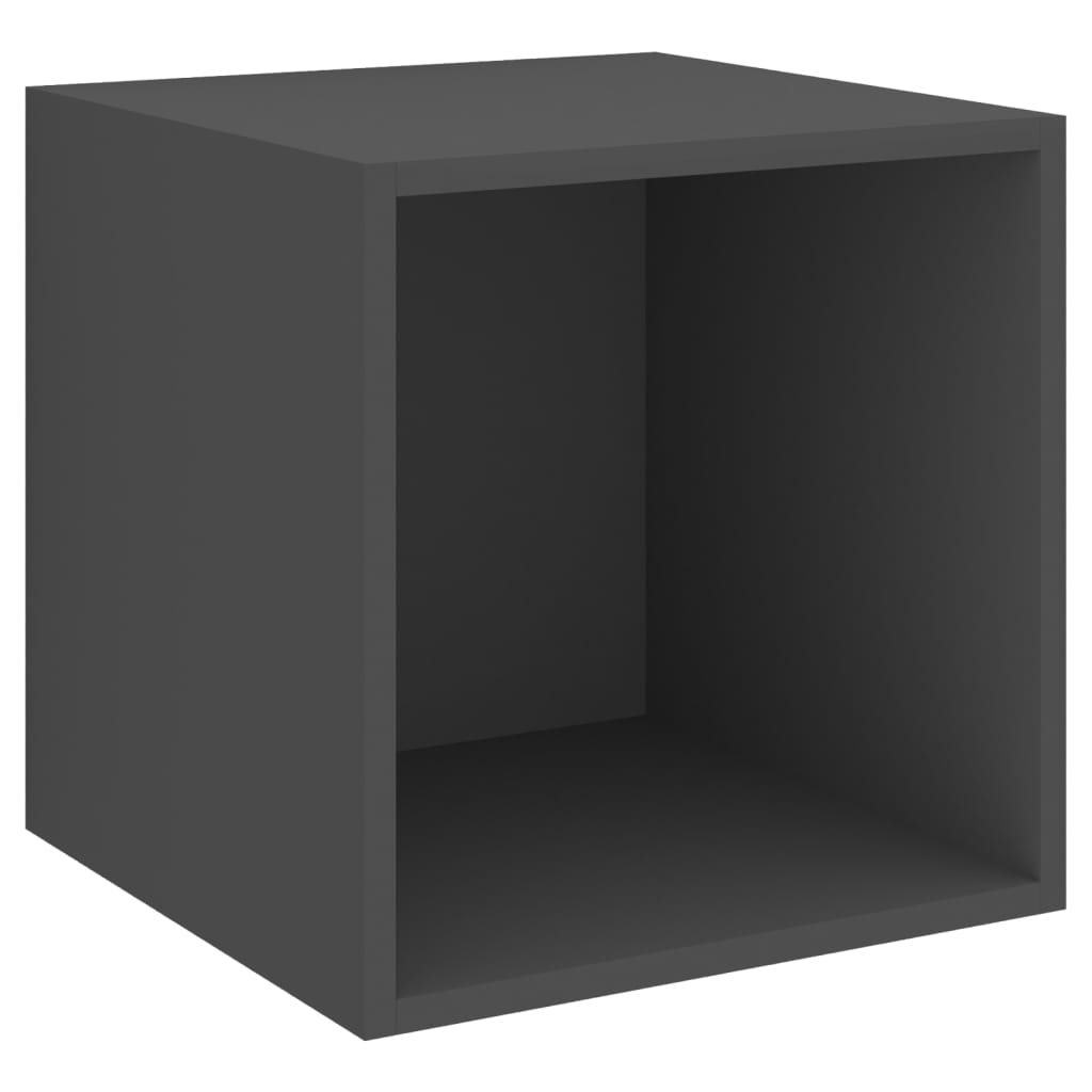 vidaXL 2 Piece TV Cabinet Set Gray Engineered Wood