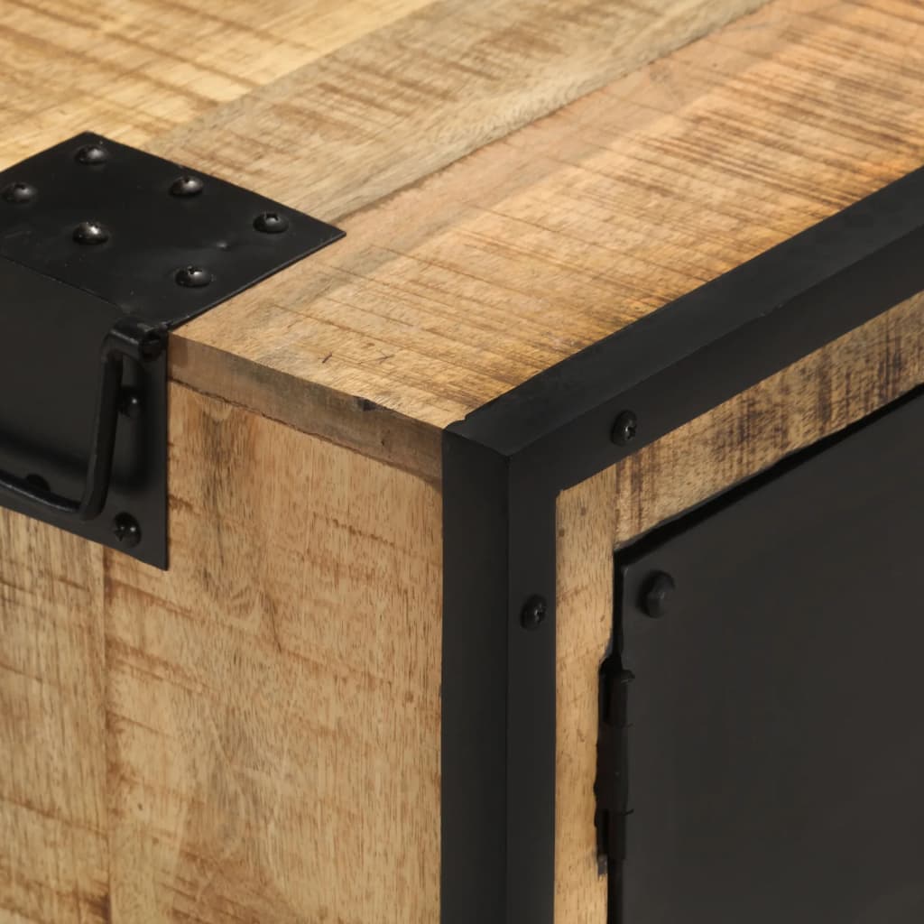 vidaXL TV Cabinet 43.3"x12.2"x18.1" Rough Mango Wood