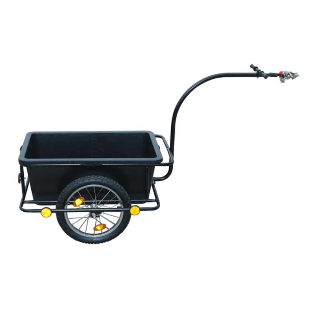 vidaXL Bike Trailer with Plastic Cart 23 Gal