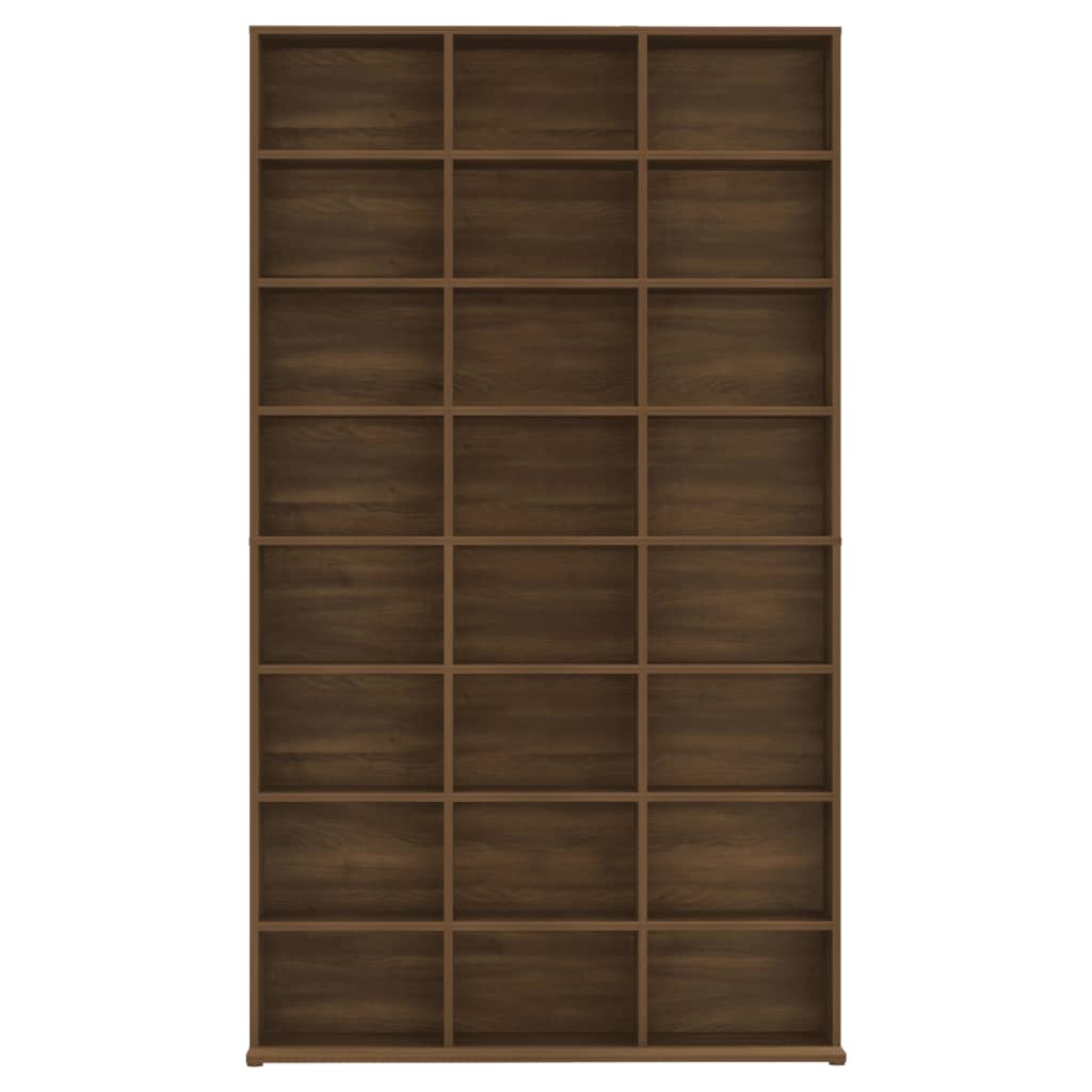 vidaXL CD Cabinet Brown Oak 40.2"x9.1"x69.9" Engineered Wood