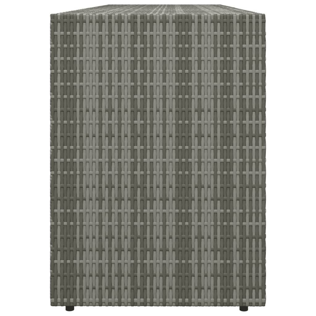 vidaXL Garden Storage Cabinet Gray 78"x21.9"x31.5" Poly Rattan