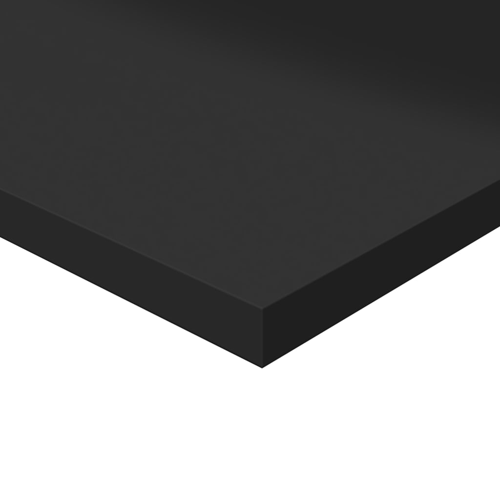 vidaXL Bookshelf Boards 4 pcs High Gloss Black 15.7"x11.8"x0.6" Engineered Wood