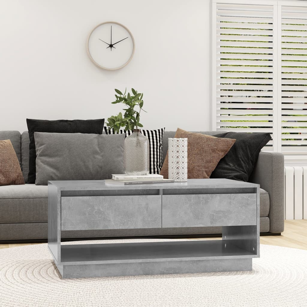 vidaXL Coffee Table Concrete Gray 40.4"x21.7"x17.3" Engineered Wood