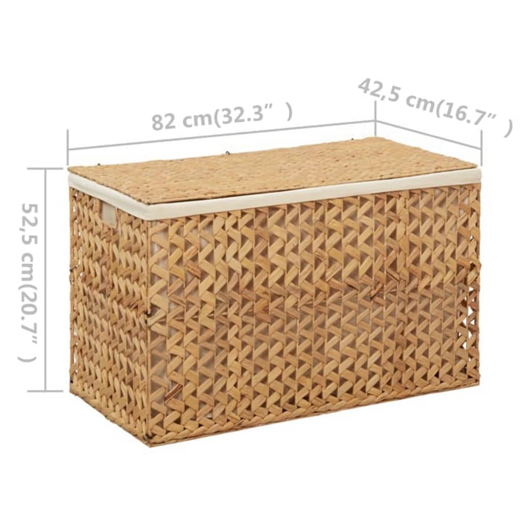 vidaXL Laundry Basket 32.3"x16.7"x20.7" Water Hyacinth