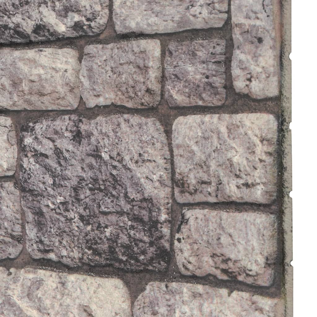vidaXL 3D Wall Panels with Light Gray Brick Design 10 pcs EPS