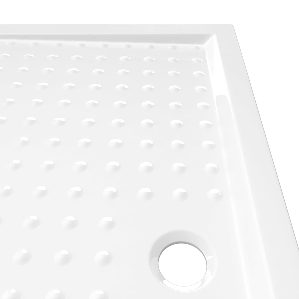 vidaXL Shower Base Tray with Dots White 31.5"x47.2"x1.6" ABS