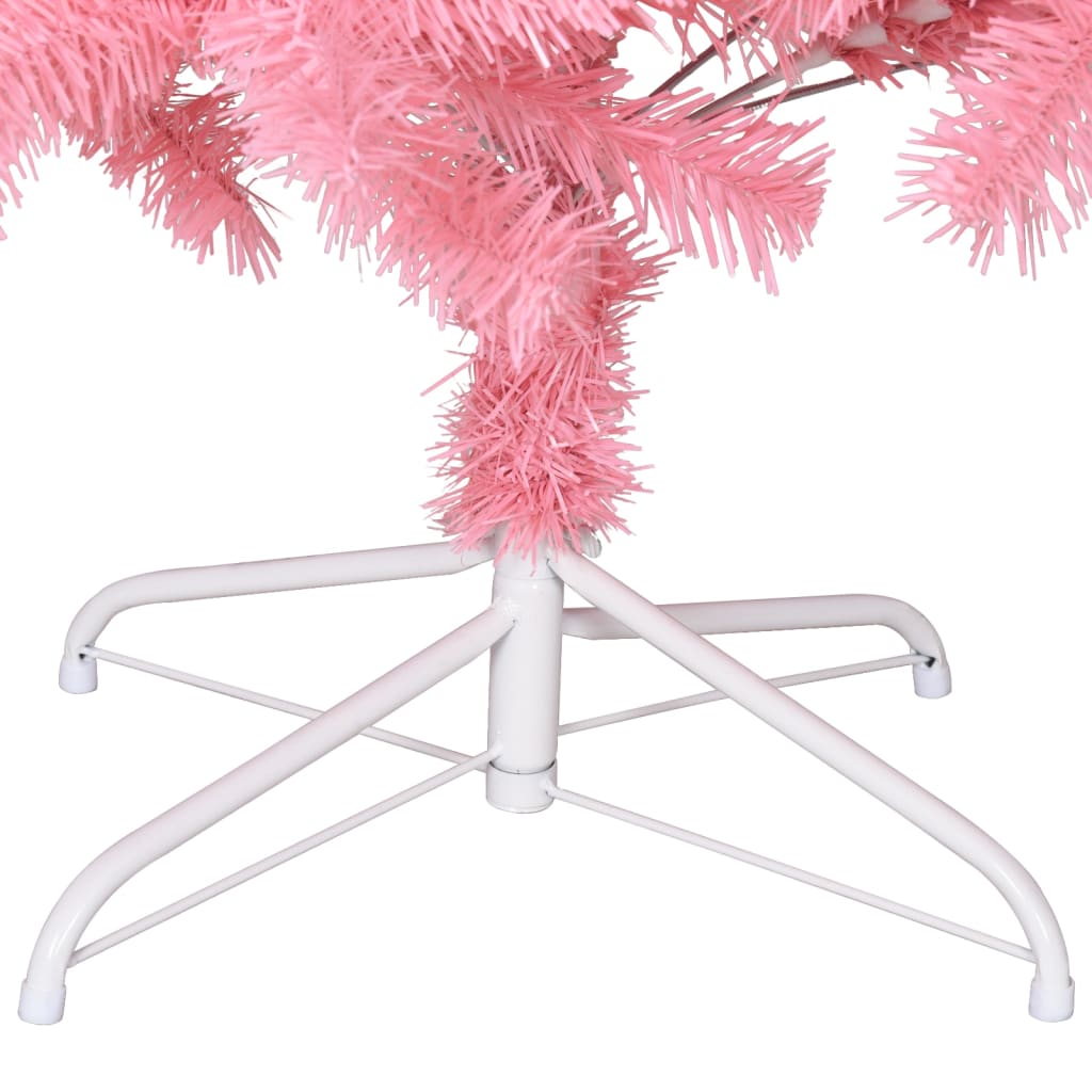 vidaXL Artificial Christmas Tree with Stand Pink 70.9" PVC