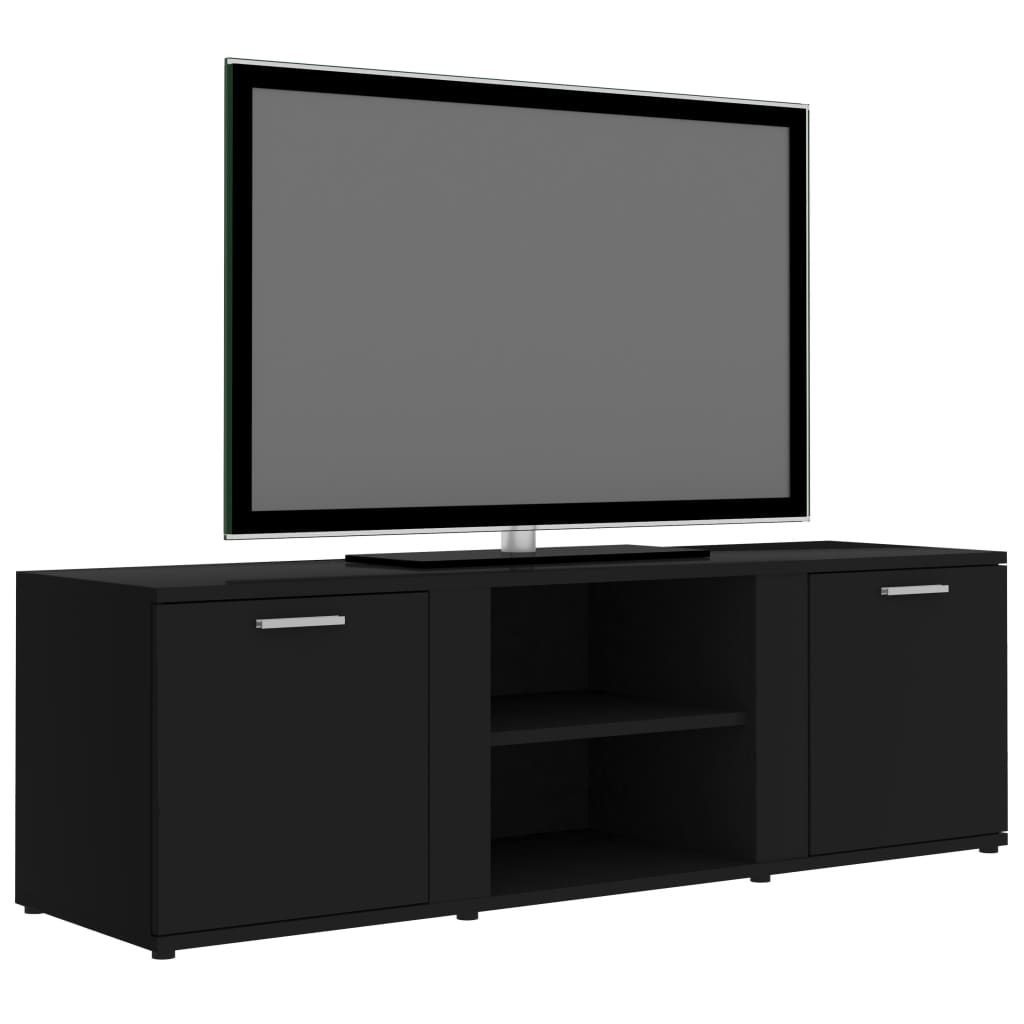 vidaXL TV Cabinet Black 47.2"x13.4"x14.6" Engineered Wood