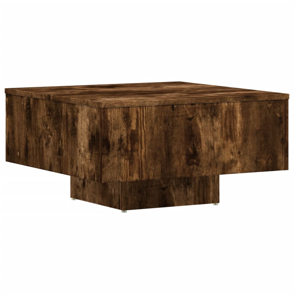 vidaXL Coffee Table Smoked Oak 23.6"x23.6"x12.4" Engineered Wood
