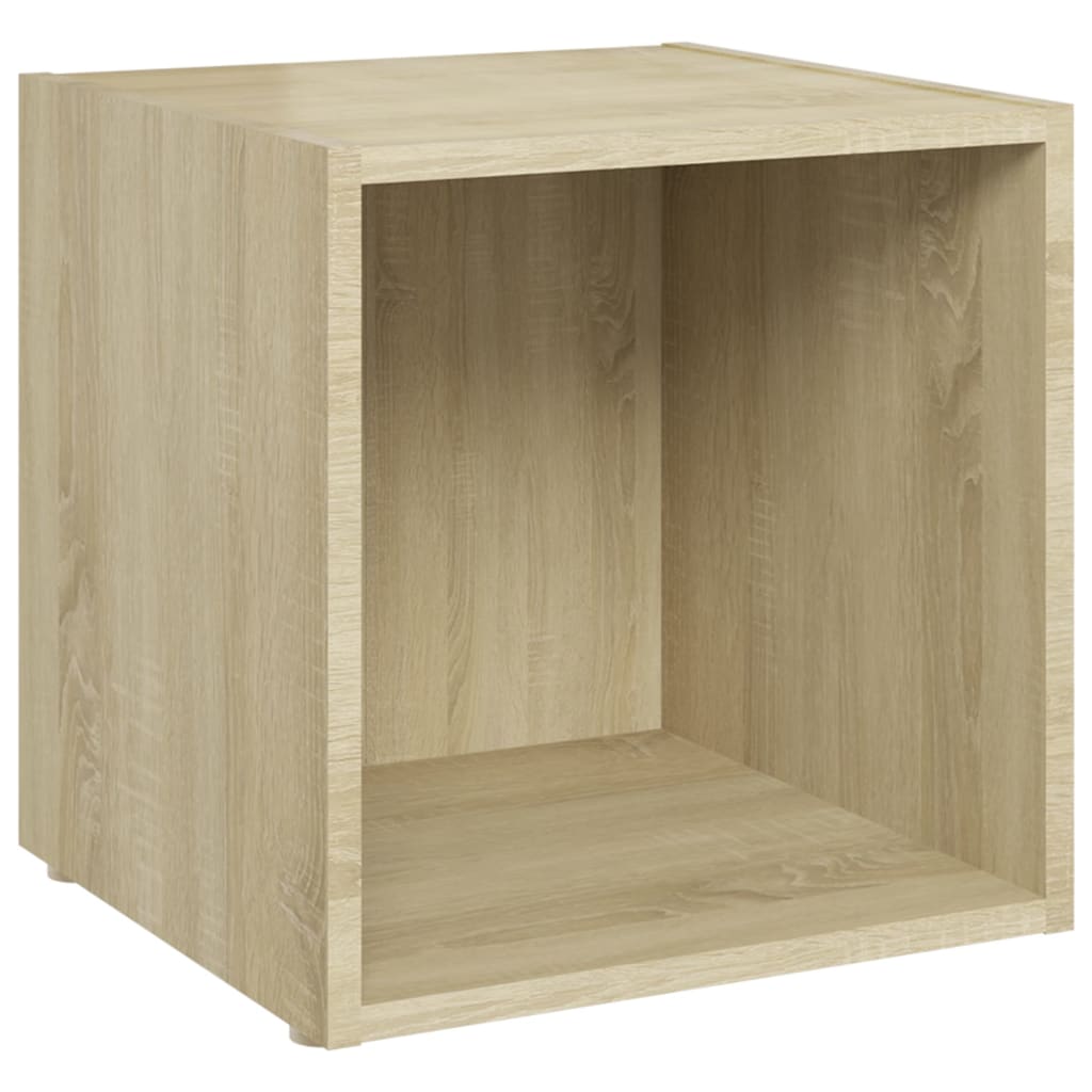 vidaXL TV Stands 4 Pcs Sonoma Oak 14.6"x13.8"x14.6" Engineered Wood