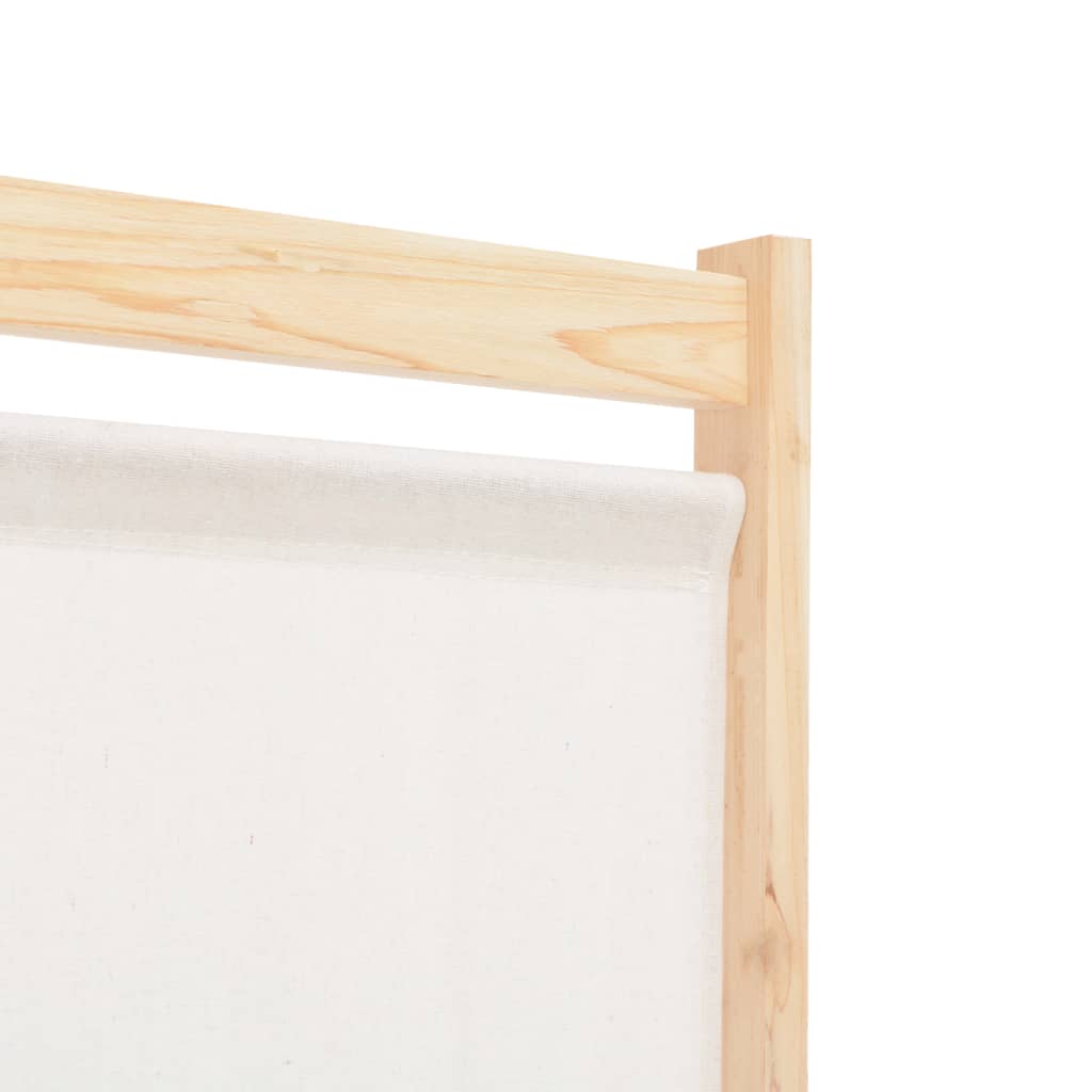 vidaXL 4-Panel Room Divider Cream 62.9"x66.9"x1.6" Fabric